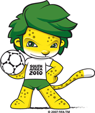 The official Mascot of the 2010 World Cup - Zakumi the Leopard